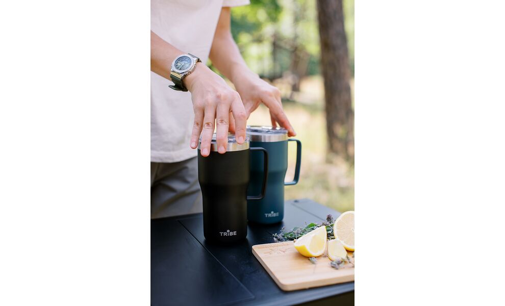 Туристична термочашка з кришкою Tribe Travel Mug (Blue) на 600 мл, нержавіюча сталь, Об'єм: 600, Колір: Blue, зображення 9