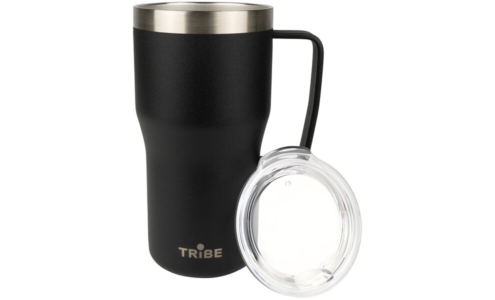 Туристична термочашка з кришкою Tribe Travel Mug (Black) на 600 мл, нержавіюча сталь, Об'єм: 600, Колір: Black, зображення 2