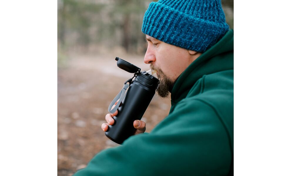 Термокружка з трубочкою Tribe Urban (Black) на 550 мл: герметична кришка, Об'єм: 550, Колір: Black, зображення 12