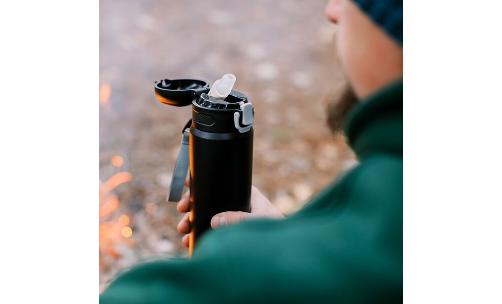 Термокружка з трубочкою Tribe Urban (Black) на 550 мл: герметична кришка, Об'єм: 550, Колір: Black, зображення 13