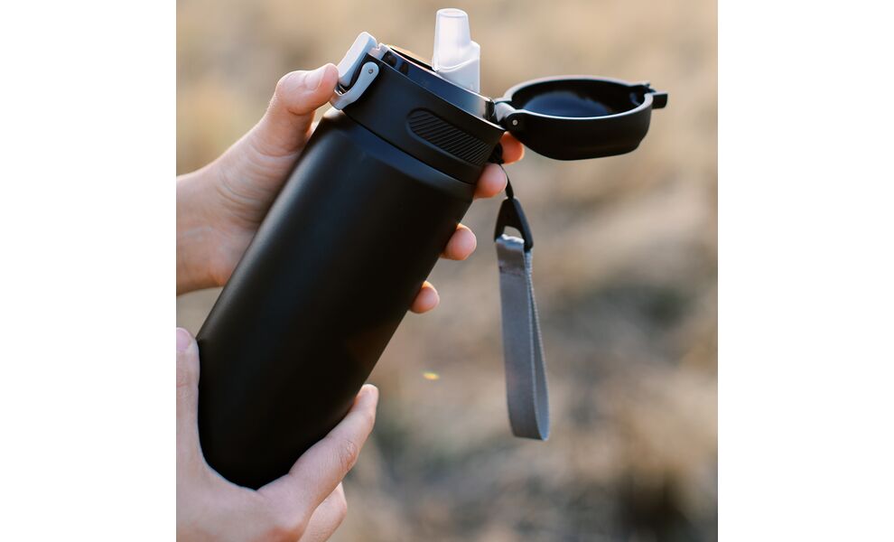 Термокружка з трубочкою Tribe Urban (Black) на 550 мл: герметична кришка, Об'єм: 550, Колір: Black, зображення 16