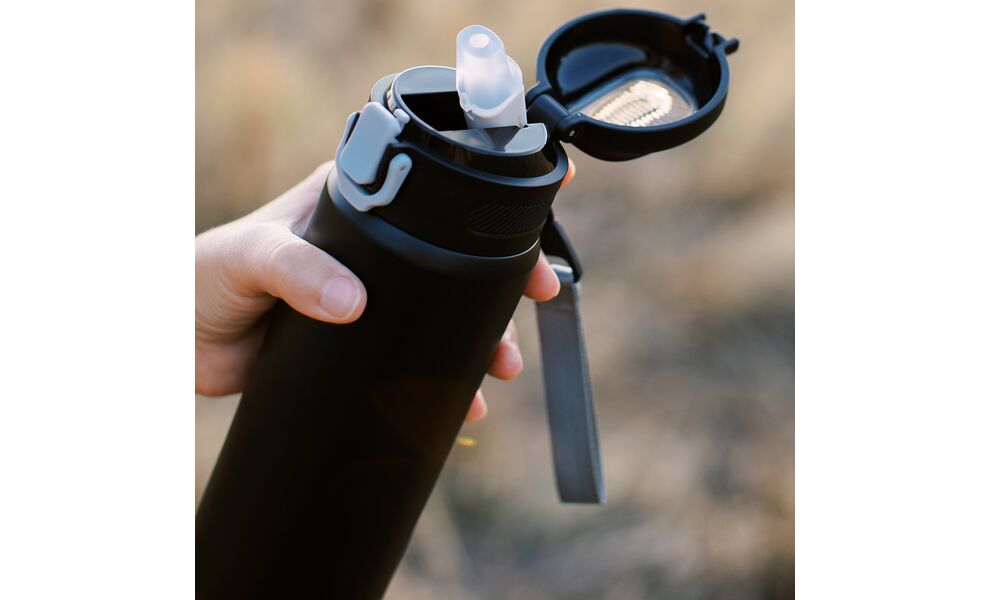 Термокружка з трубочкою Tribe Urban (Black) на 550 мл: герметична кришка, Об'єм: 550, Колір: Black, зображення 15