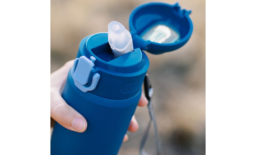 Термокружка з трубочкою Tribe Urban (Blue) на 550 мл: герметична кришка, Об'єм: 550, Колір: Blue, зображення 13