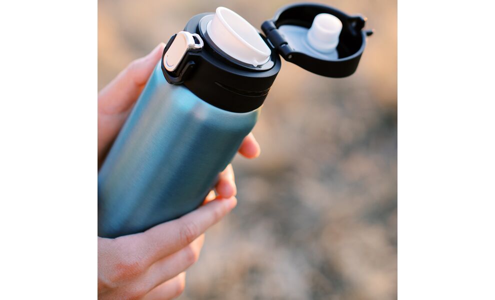 Термокружка для кави з поїлкою Tribe Motion (Aqua) на 450 мл: герметична кришка, Об'єм: 450, Колір: Aqua, зображення 10