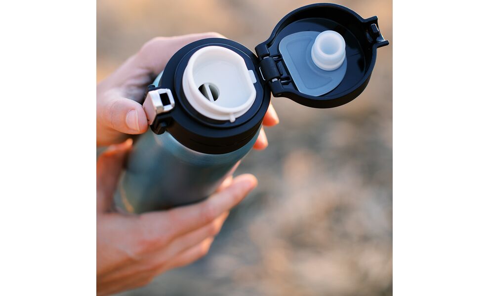 Термокружка для кави з поїлкою Tribe Motion (Aqua) на 360 мл: герметична кришка, Об'єм: 360, Колір: Aqua, зображення 9