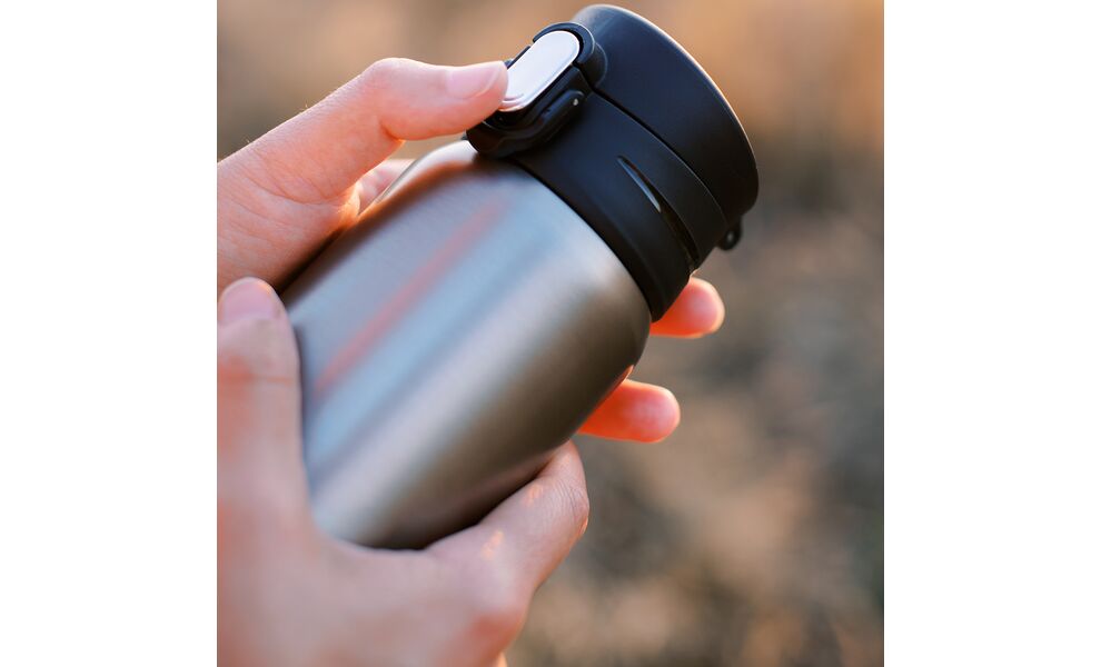 Термокружка для кави з поїлкою Tribe Motion (Grey) на 360 мл: герметична кришка, Об'єм: 360, Колір: Grey, зображення 8