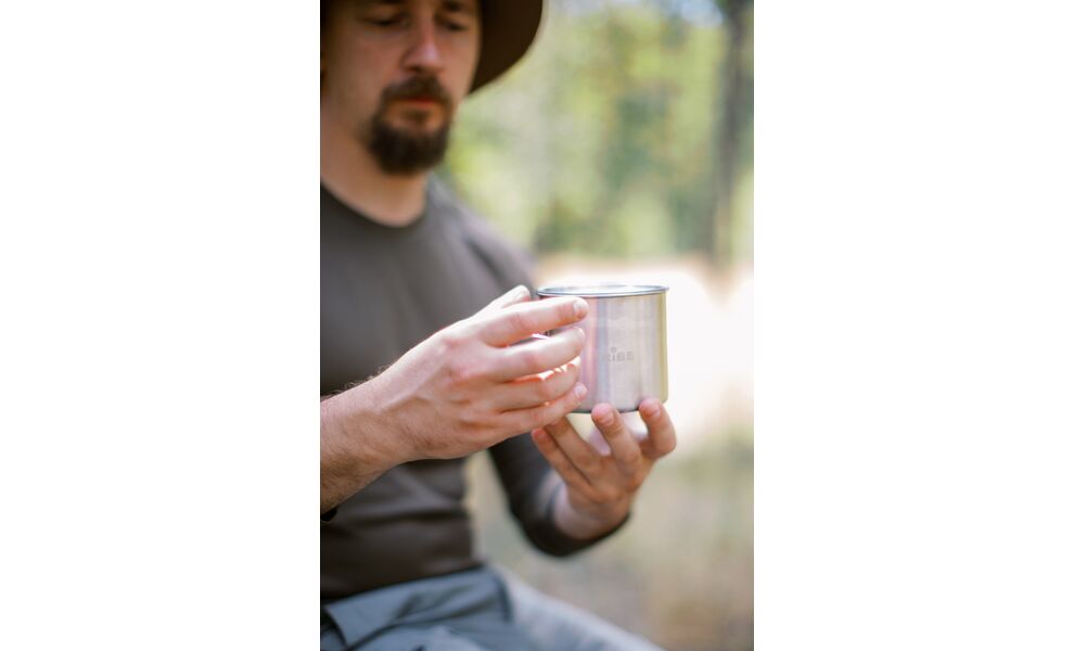 Туристична кружка з кришкою та складною ручкою Tribe Camping на 600 мл, нержавіюча сталь, зображення 8