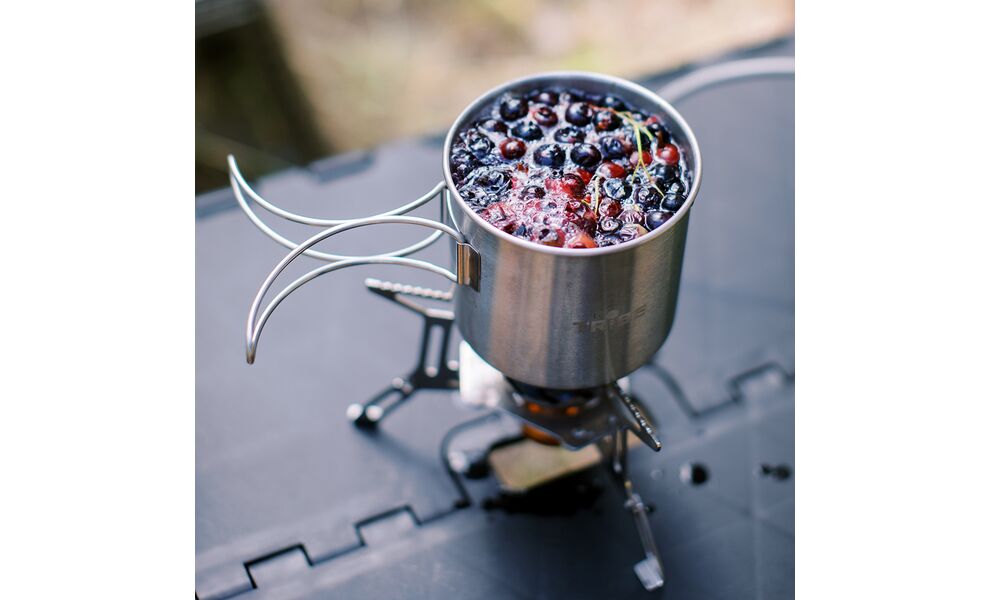 Туристична кружка з кришкою та складною ручкою Tribe Camping на 600 мл, нержавіюча сталь, зображення 15