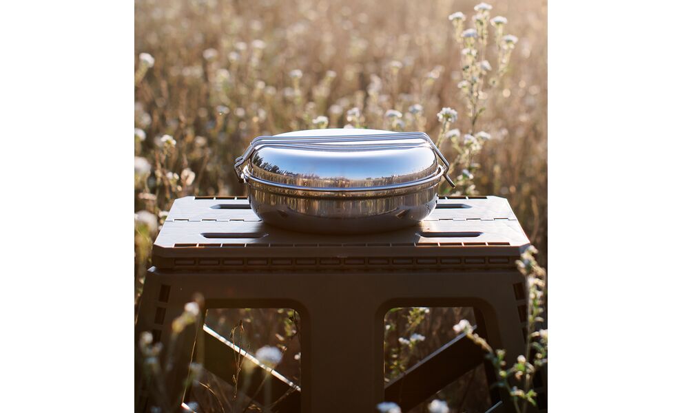 Похідний набір посуду з нержавіючої сталі Tribe Single Set на 1 особу: сковорода, миска, зображення 4