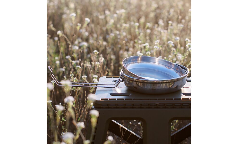 Похідний набір посуду з нержавіючої сталі Tribe Single Set на 1 особу: сковорода, миска, зображення 5