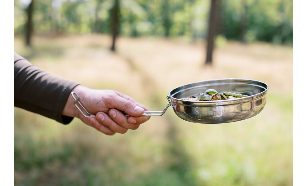 Похідний набір посуду з нержавіючої сталі Tribe Single Set на 1 особу: сковорода, миска, зображення 9