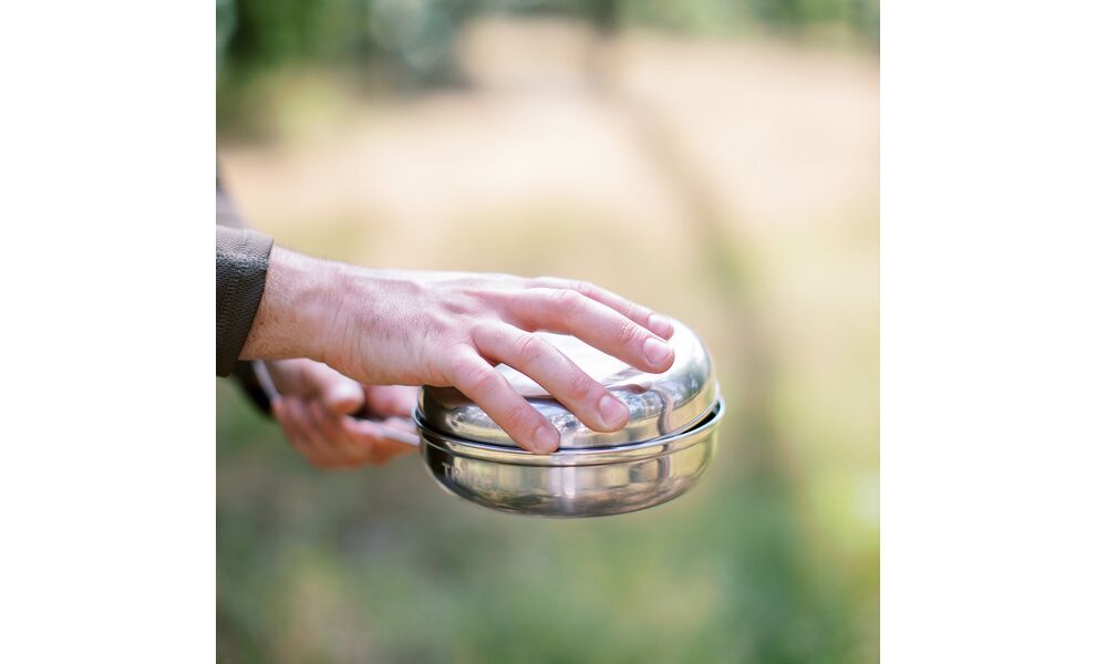 Похідний набір посуду з нержавіючої сталі Tribe Single Set на 1 особу: сковорода, миска, зображення 10