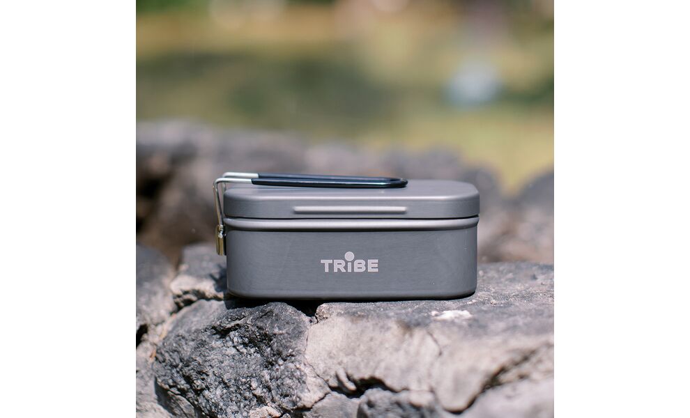 Складний туристичний контейнер для їжі зі складною ручкою Tribe Lunch Box Alu на 500 мл, анодований алюміній, зображення 15