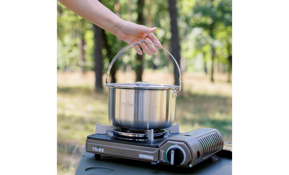 Туристичний казанок для вогнища Tribe Family на 3,5 л, нержавіюча сталь, зображення 12