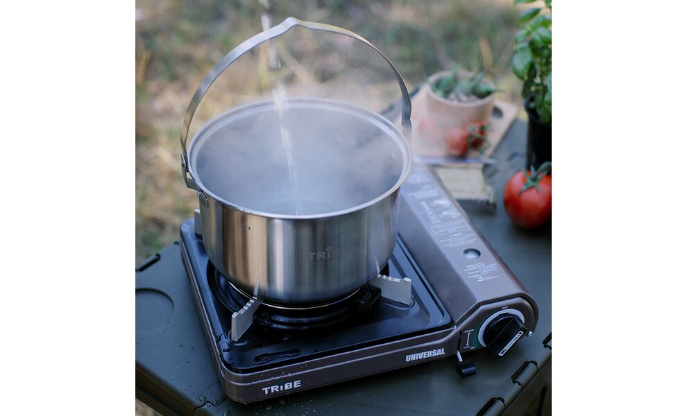 Туристичний казанок для вогнища Tribe Family на 3,5 л, нержавіюча сталь, зображення 15
