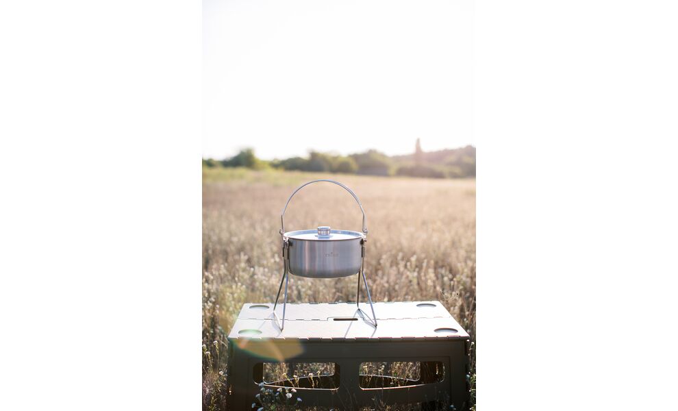 Туристичний казанок з ніжками для вогнища Tribe Fire на  5,4 л, нержавіюча сталь, зображення 7