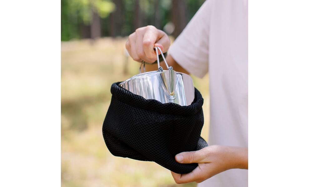 Туристичний чайник з заварником Tribe Kettle на 1,2 л, нержавіюча сталь, зображення 10