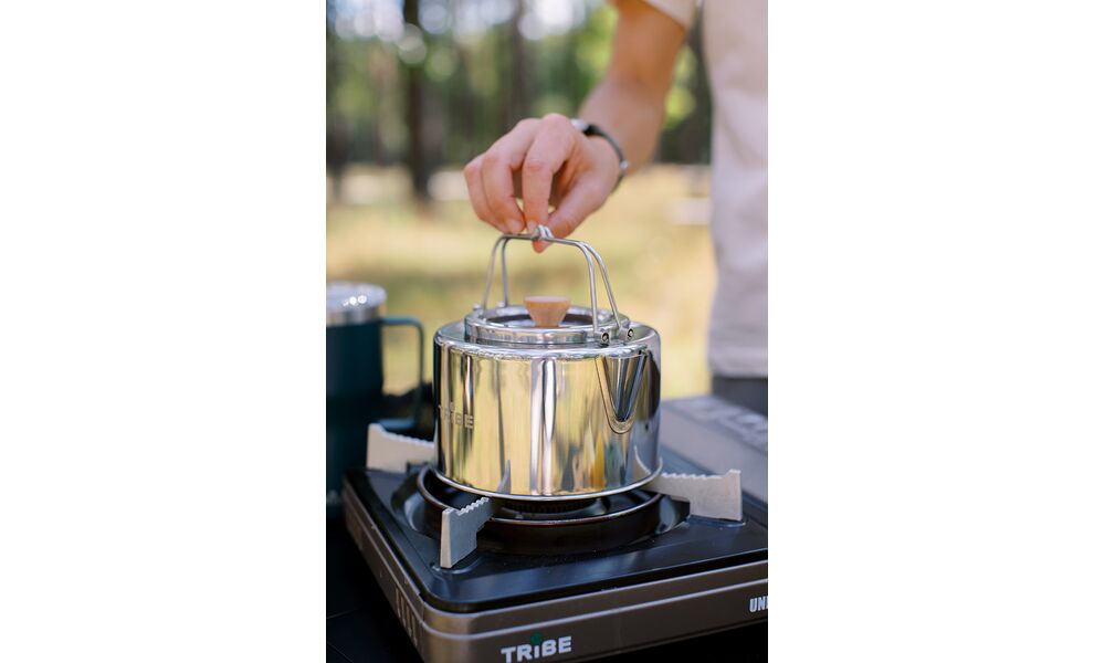 Туристичний чайник з заварником Tribe Kettle на 1,2 л, нержавіюча сталь, зображення 12