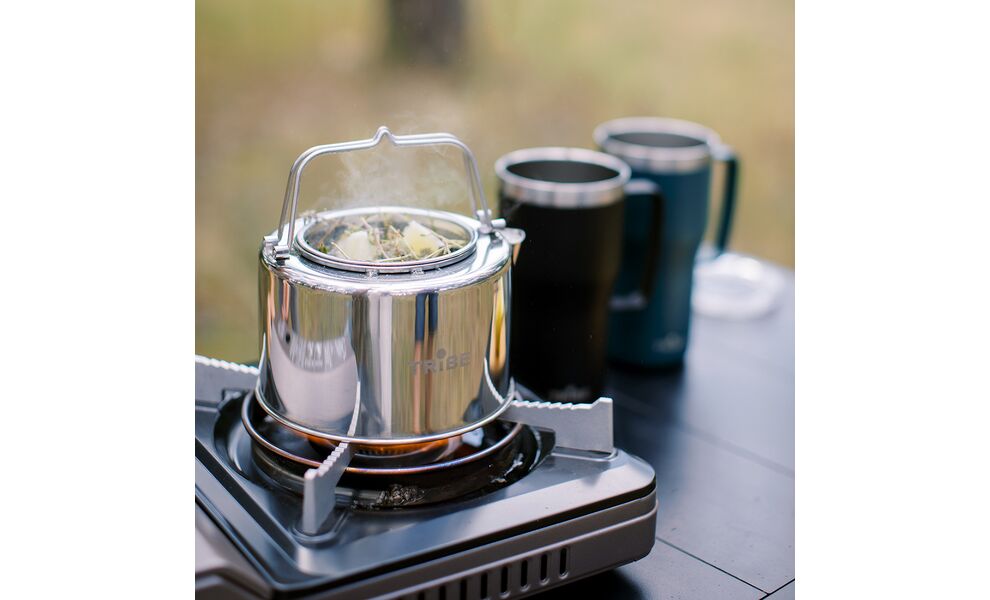 Туристичний чайник з заварником Tribe Kettle на 1,2 л, нержавіюча сталь, зображення 22