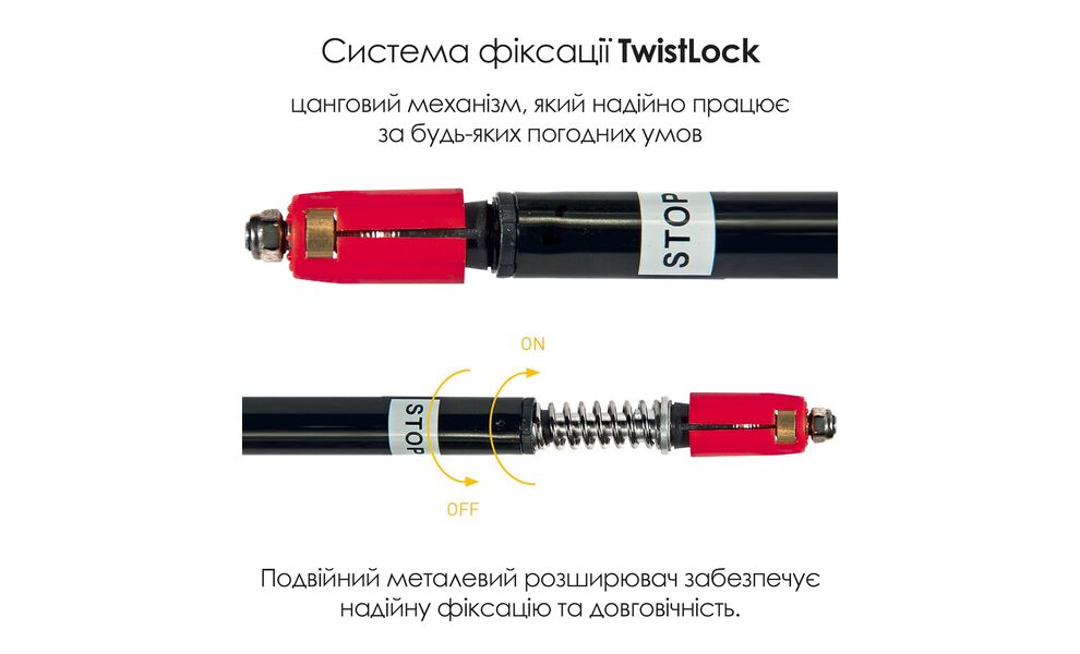 Трекінгова палиця Vipole Walker, 63-135 см - 1 шт., Тип розміру: 63-135, зображення 3