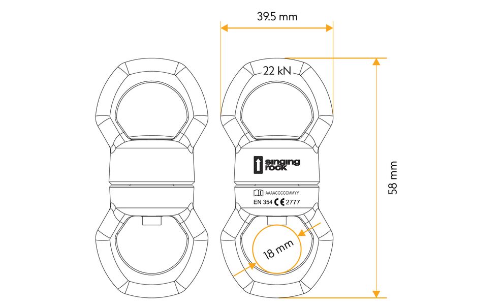 Вертлюг Singing Rock Twister, зображення 3