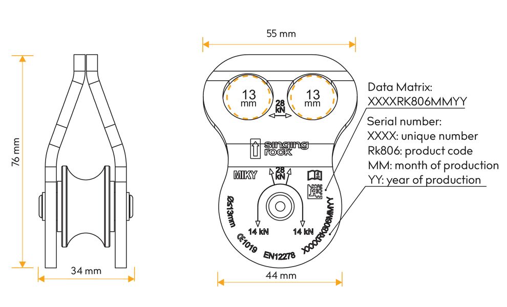 Блок-ролик Singing Rock Pulley Miky, зображення 3
