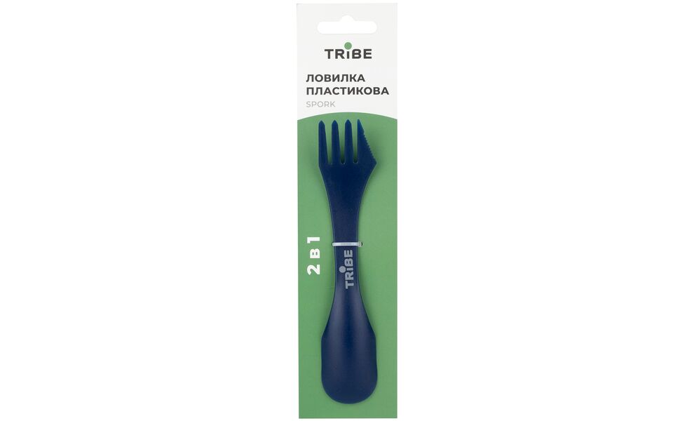 Туристична ложка-виделка Tribe Spork (Blue), харчовий пластик, Колір виробника: Blue, зображення 3