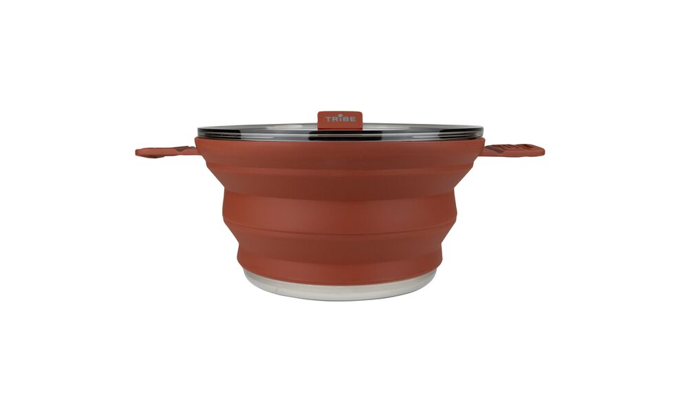 Складна туристична каструля для пальника Tribe (Brown) на 2,5 л, харчовий силікон, Об'єм: 2,5, Колір виробника: Brown, зображення 3