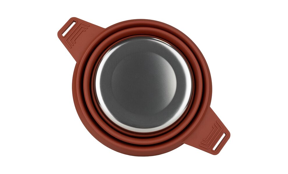 Складна туристична каструля для пальника Tribe (Brown) на 2,5 л, харчовий силікон, Об'єм: 2,5, Колір виробника: Brown, зображення 4