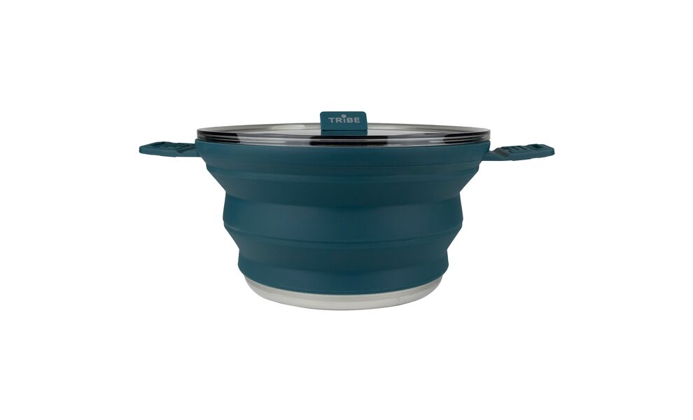 Складна туристична каструля для пальника Tribe (Ocean) на 2,5 л, харчовий силікон, Об'єм: 2,5, Колір виробника: Ocean, зображення 3