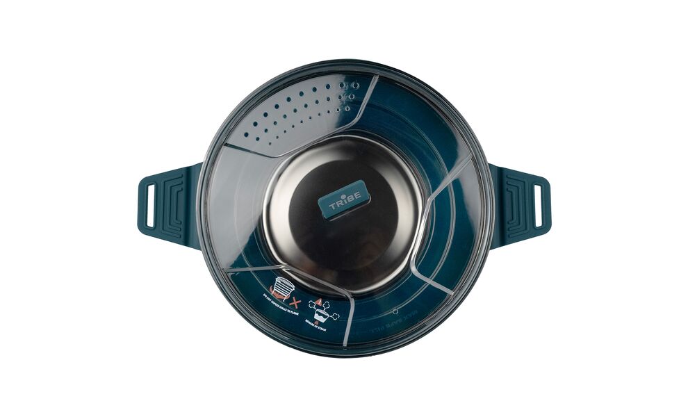 Складна туристична каструля для пальника Tribe (Ocean) на 2,5 л, харчовий силікон, Об'єм: 2,5, Колір виробника: Ocean, зображення 5