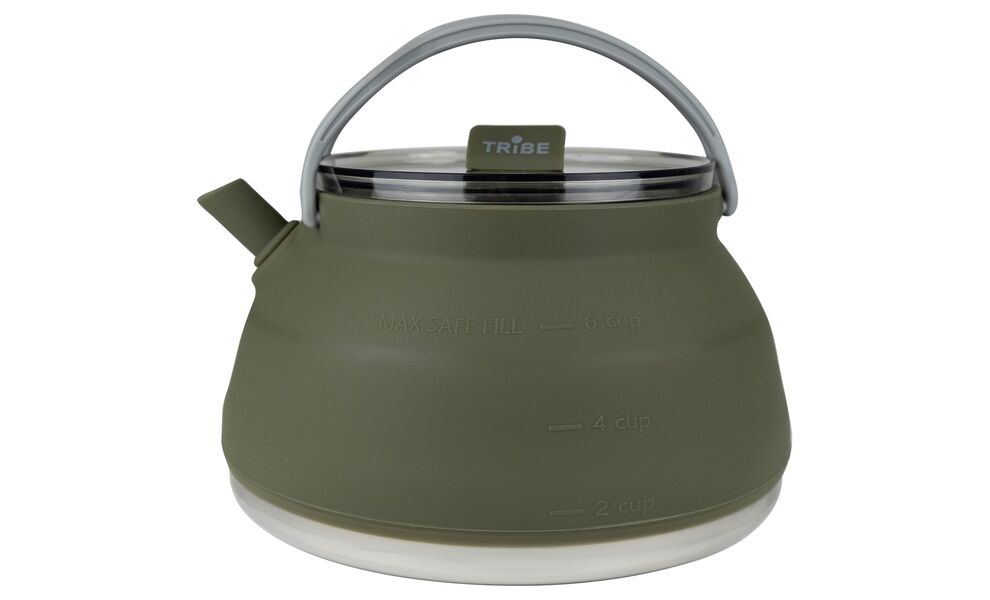 Складний туристичний чайник для пальника, Tribe на 1,5 л, харчовий силікон, Об'єм: 1,5, Колір виробника: Olive, зображення 2