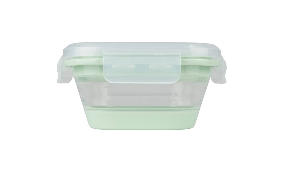 Складний туристичний герметичний контейнер для їжі Tribe Collapsible (Mint) на 500 мл, харчовий силікон, Об'єм: 500, Колір: Mint, зображення 2