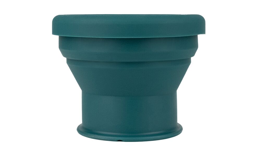 Складний туристичний стакан з кришкою Tribe Collapsible Shot (Ocean) на 90 мл, харчовий силікон, Об'єм: 90, Колір: Ocean, зображення 2