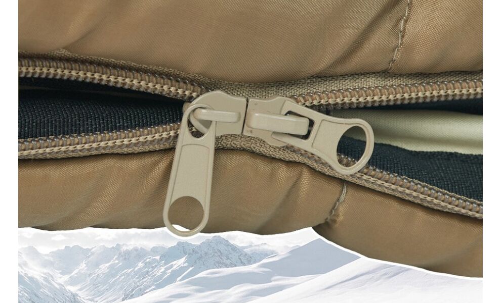 Зимовий туристичний спальник Naturehike CNK2300SD014 - MJ600 (Brown) до -12°C: з капюшоном, Максимальний зріст користувача: 195, Колір: Brown, Сторона застібки: права, зображення 3