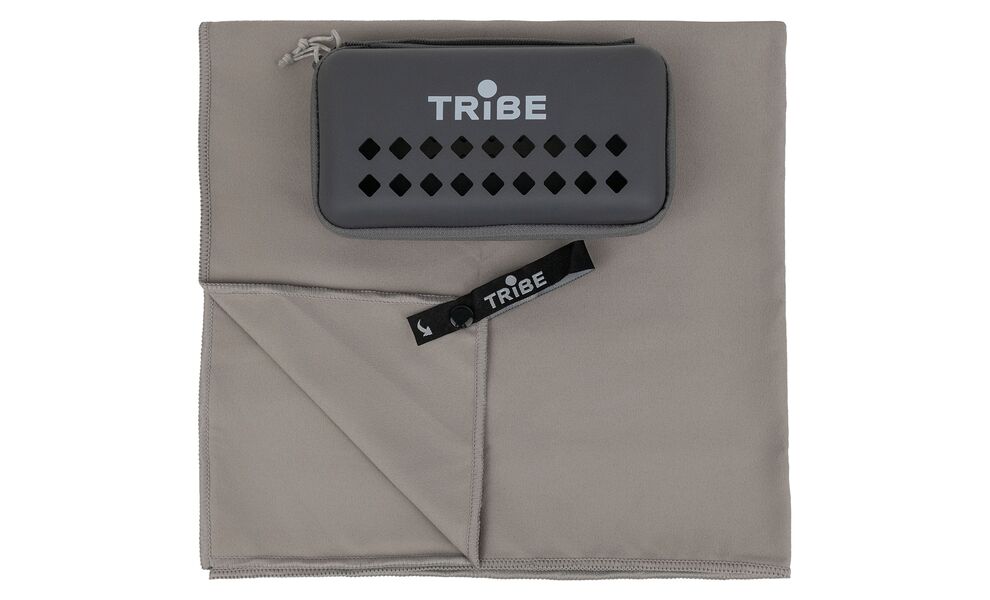Швидкосохнучий рушник з мікрофібри з чохлом Tribe Pocket Towel - XL (Grey), 150x75 см, Тип розміру: XL, Колір: Grey, зображення 6