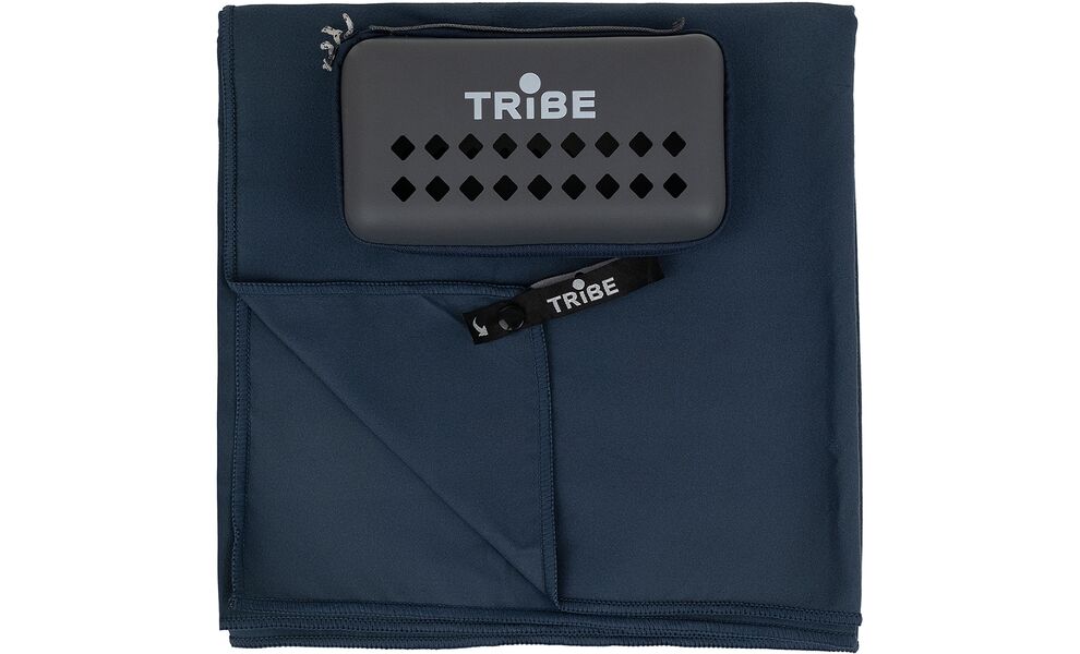 Швидкосохнучий рушник з мікрофібри з чохлом Tribe Pocket Towel - S (Navy), 80х40 см, Тип розміру: S, Колір: Navy, зображення 6