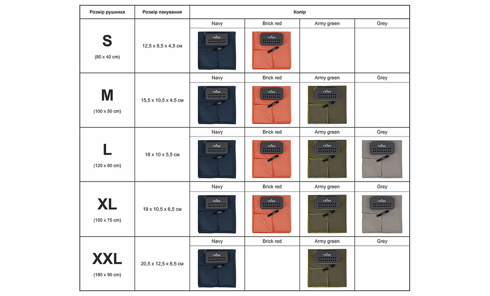 Швидкосохнучий рушник з мікрофібри з чохлом Tribe Pocket Towel - XXL (Navy), 180x90 см, Тип розміру: XXL, Колір: Navy, зображення 7