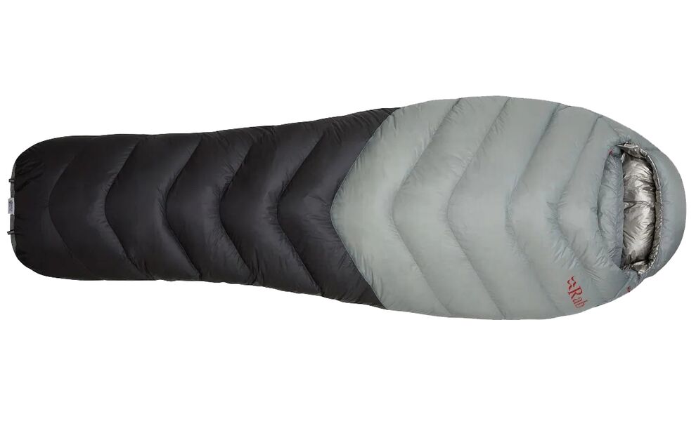 Зимовий пуховий спальник Rab Mythic Ultra 360 - Regular до -8°C: з капюшоном, Максимальний зріст користувача: 185, Колір: Cloud/Graphene, Сторона застібки: ліва, зображення 2