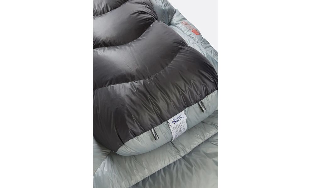 Зимовий пуховий спальник Rab Mythic Ultra 360 - Regular до -8°C: з капюшоном, Максимальний зріст користувача: 185, Колір: Cloud/Graphene, Сторона застібки: ліва, зображення 5