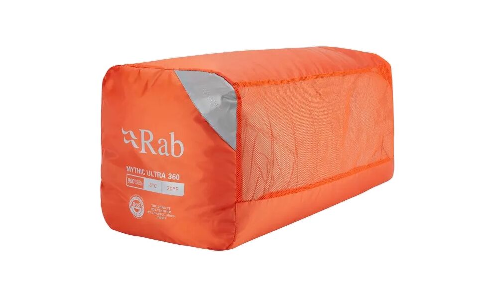 Зимовий пуховий спальник Rab Mythic Ultra 360 - Regular до -8°C: з капюшоном, Максимальний зріст користувача: 185, Колір: Cloud/Graphene, Сторона застібки: ліва, зображення 7