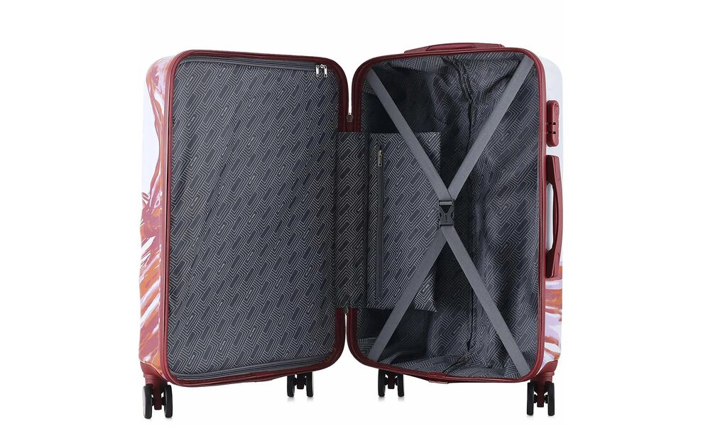 Валіза Semi Line 24" T565 - M (White/Red Print), 67 л, Об'єм: 67, Колір виробника: White/Red Print, зображення 6