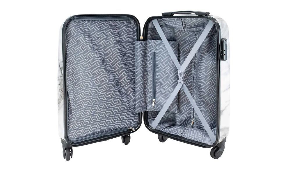 Валіза Semi Line 20" T573 - S (White Marble), 41 л, Об'єм: 41, Колір виробника: White Marble, зображення 6