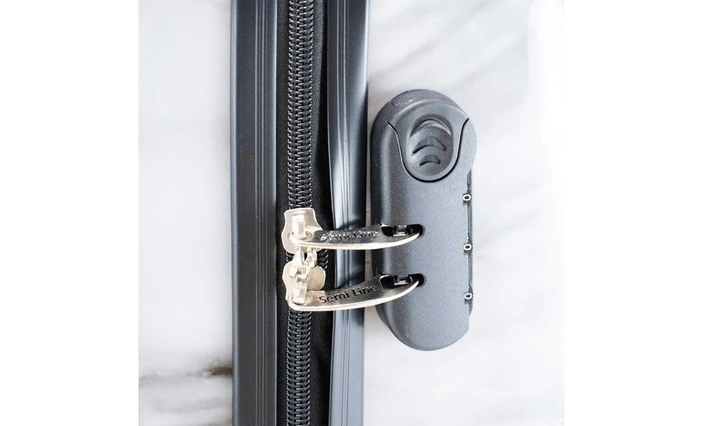 Валіза Semi Line 28" T573 - L (White Marble), 96 л, Об'єм: 96, Колір виробника: White Marble, зображення 7