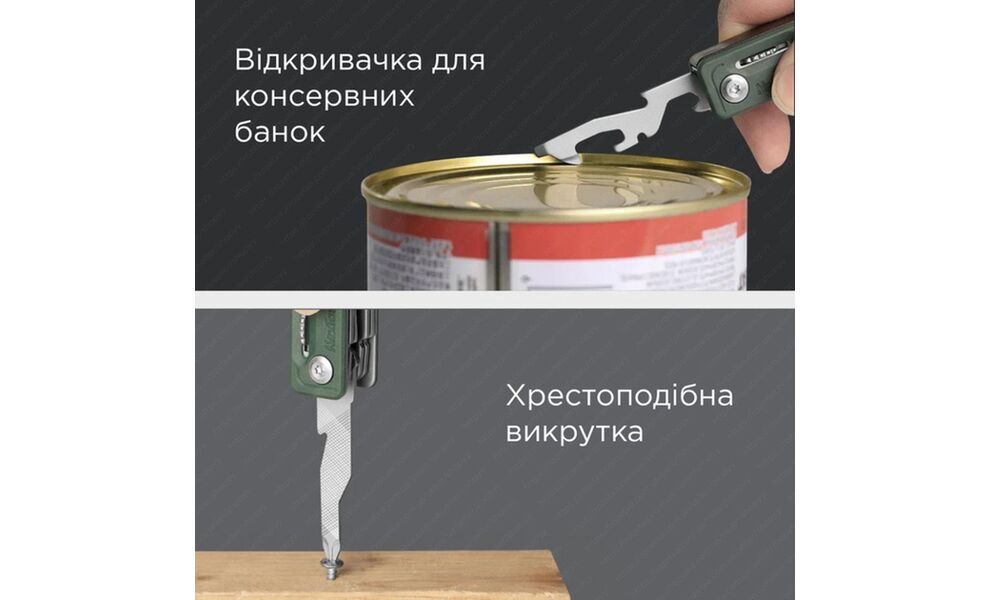 Міні-мультитул NexTool Multi Functional Knife (Khaki) - 11 функцій, Колір рукоятки: Khaki, зображення 7