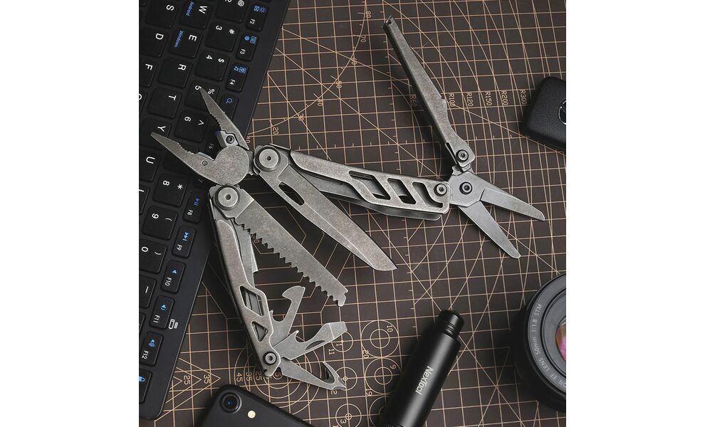 Мультитул з чохлом NexTool Flagship Pro (Black) - 16 функцій, Колір рукоятки: Black, зображення 16