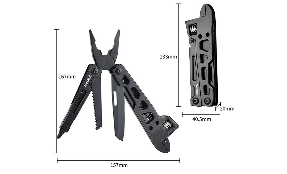Мультитул з чохлом NexTool Vanguard Multifunctional Wrench - 9 функцій, зображення 6