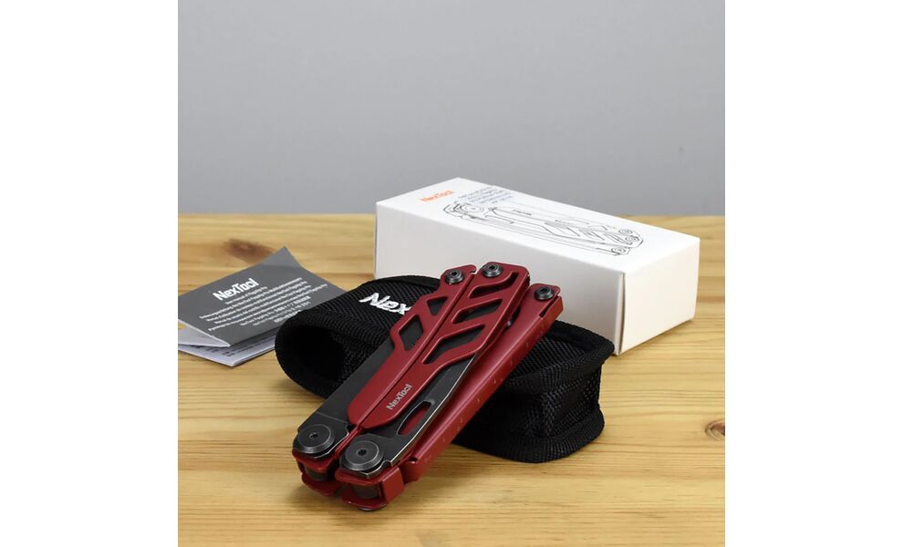 Мультитул з чохлом NexTool Flagship Pro (Red) - 16 функцій, Колір рукоятки: Red, зображення 15