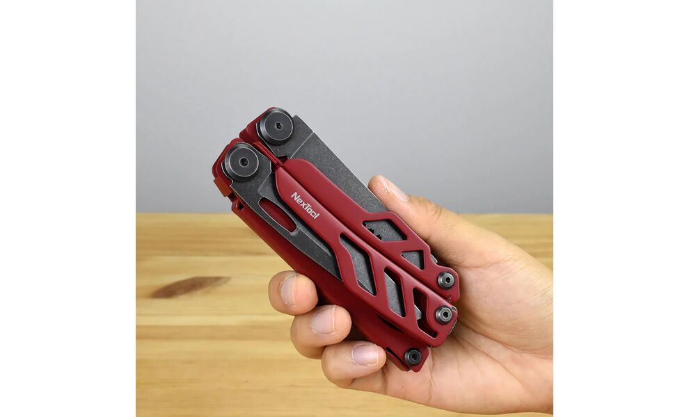 Мультитул з чохлом NexTool Flagship Pro (Red) - 16 функцій, Колір рукоятки: Red, зображення 5