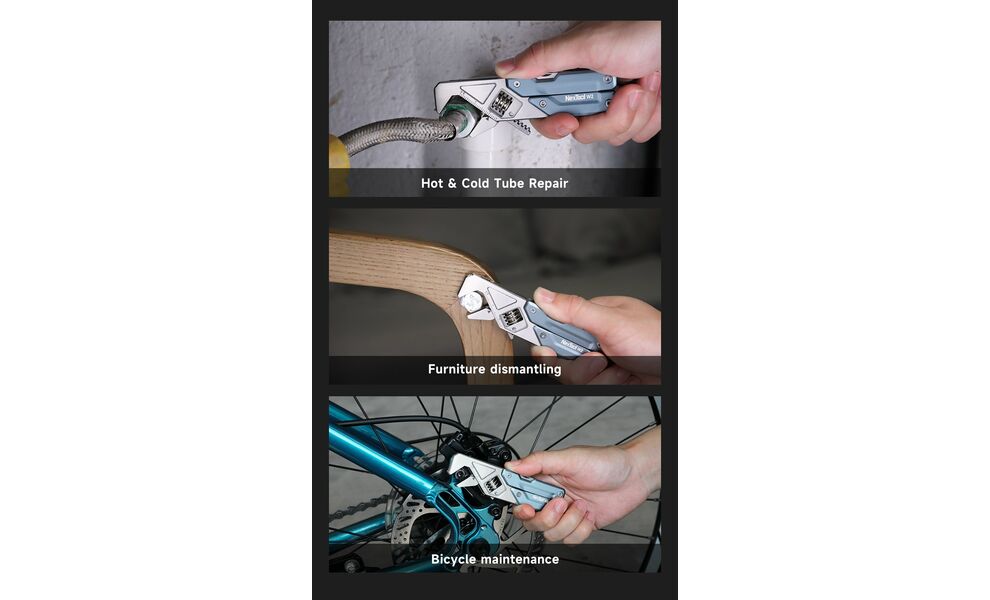 Мультитул-ключ з чохлом та бітами NexTool Light Wrench W2 - 8 функцій, зображення 15